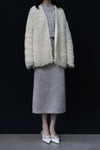 SWAYING 24 Autumn and Winter Velvet Double-Layer Large Coat SW-SW24AW1T100-BAI White
